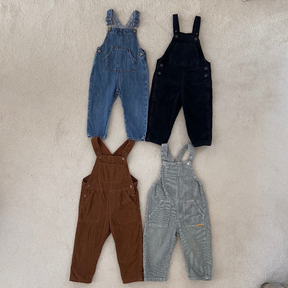 Four Zara Baby overalls 18-24m